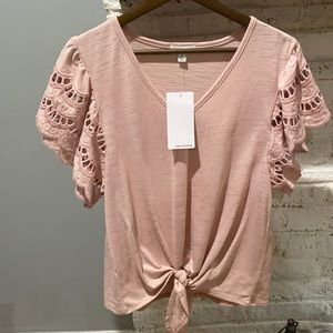 Cute blush Eyeshadow Blouse NWT